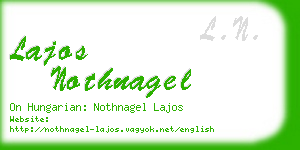 lajos nothnagel business card